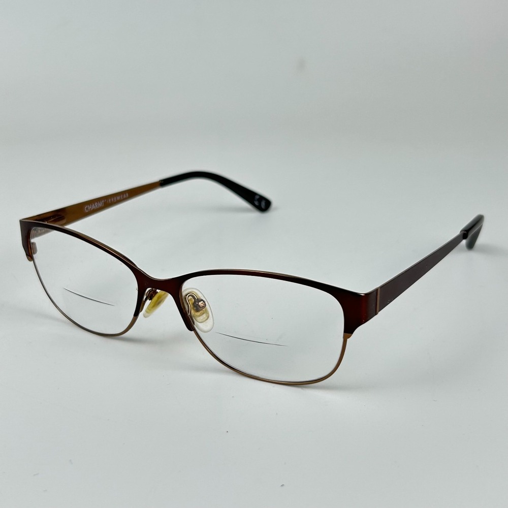 Chelsea‎ Morgan CM5004 Women's Eyeglasses Frame Brown Plastic Half Rim 53-15-140
